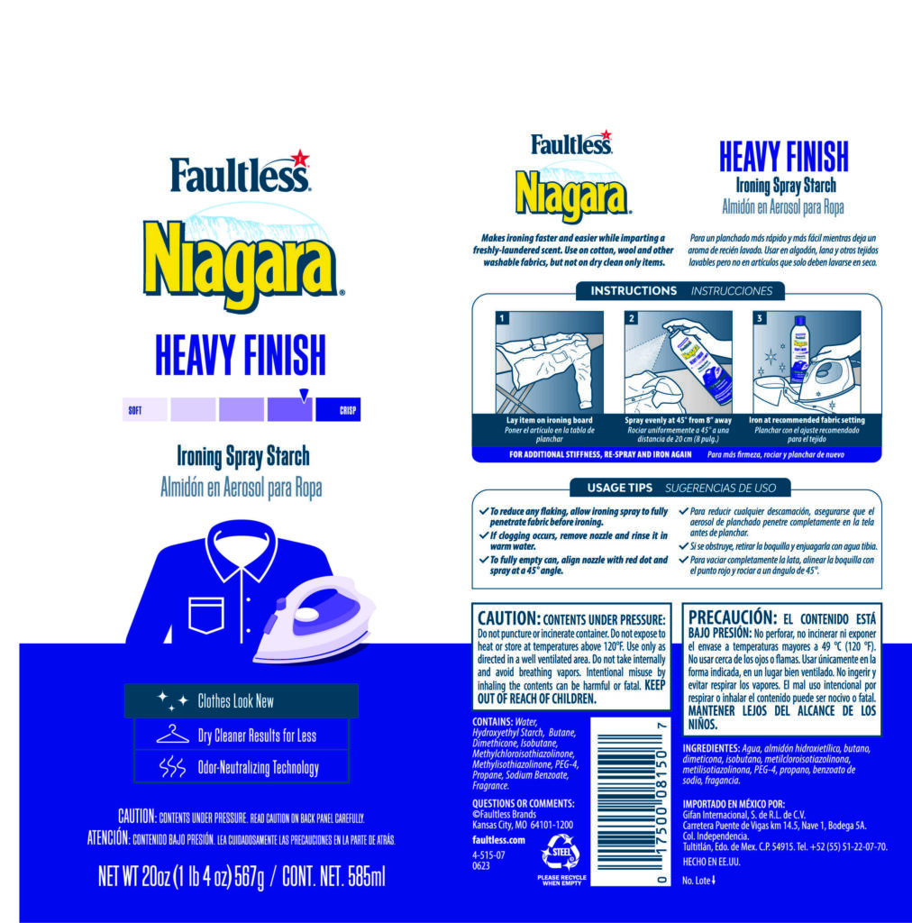 Niagara Lemon Ironing Spray Starch – Faultless Brands