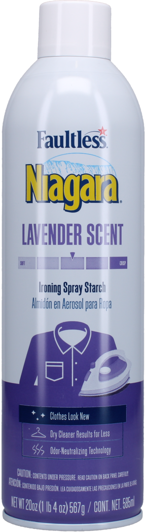 Faultless Niagara Lavender Scent Ironing Spray Starch 20 Oz