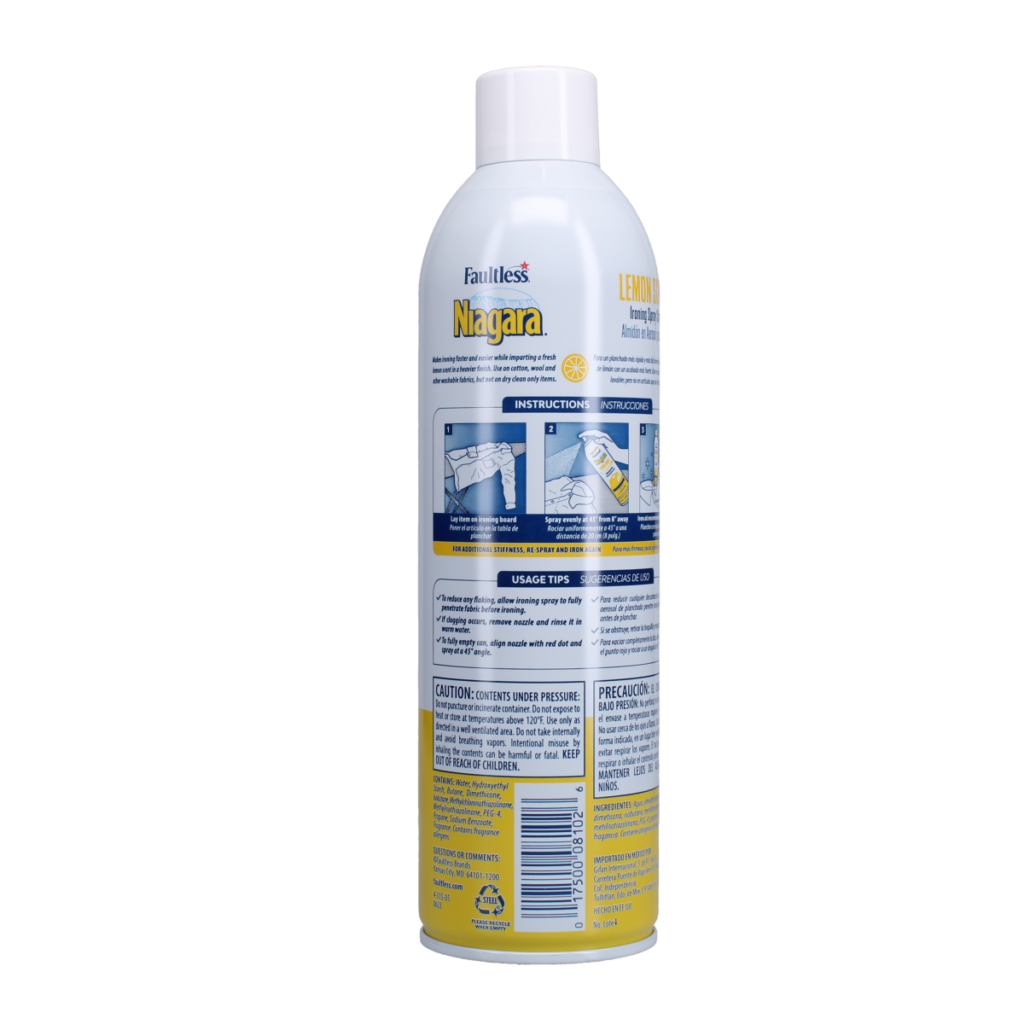 Niagara Lemon Ironing Spray Starch – Faultless Brands